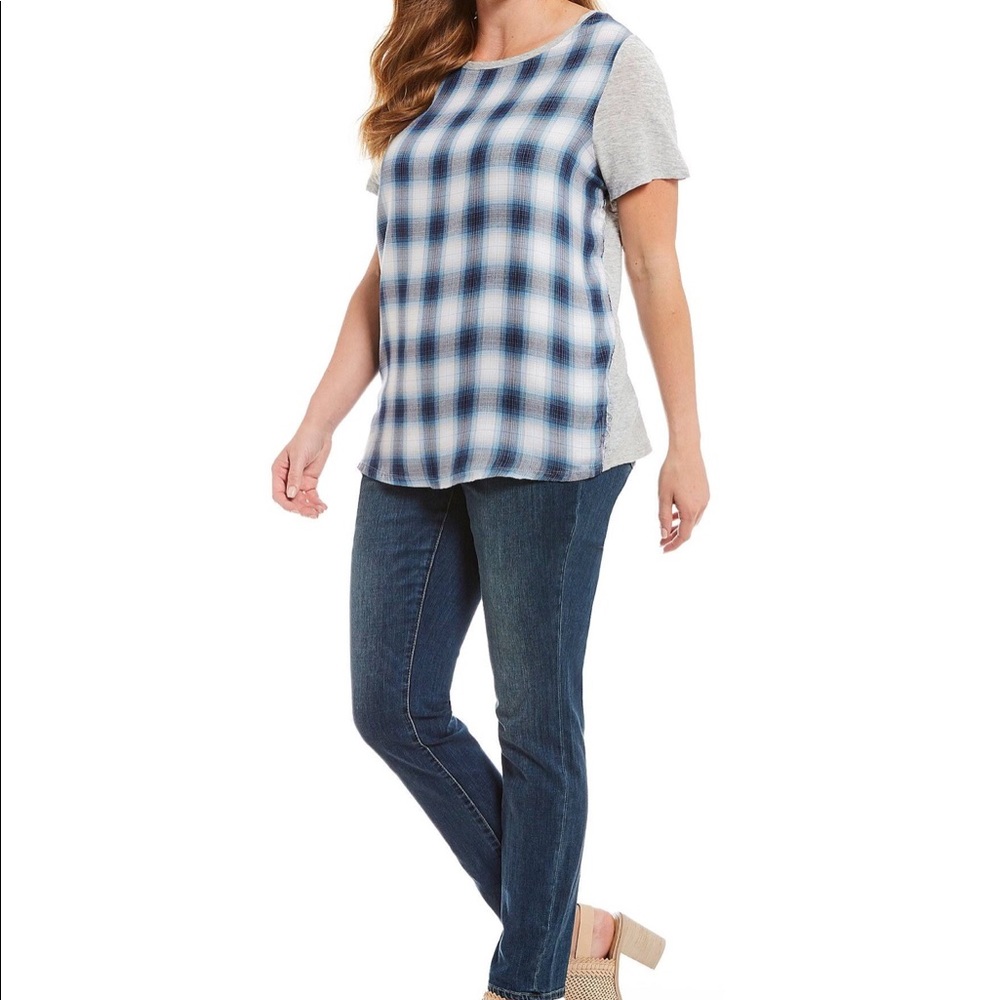 Vince Camuto Plaid Tee
